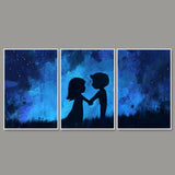Holding Hands Floating Canvas Wall Painting Set of Three