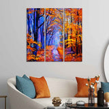 Beautiful Forest Canvas Wall Painting Set of 3