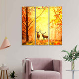 Deer Wall Painting of 3 Pieces