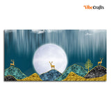 Deer with Moon Premium Canvas Wall Painting
