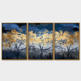 Abstract Design Premium Floating Canvas Wall Painting Set of Three