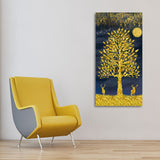 Moon with Deers Premium Canvas Wall Painting