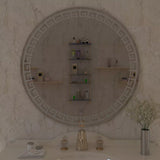  Greek Key Motif LED Bathroom Mirror