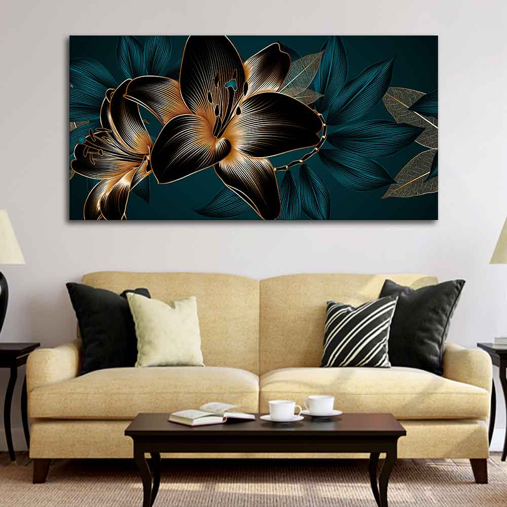  Flowers Canvas Wall Painting