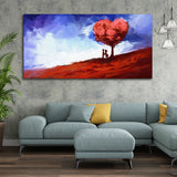 Tree of Hearts with Couple Canvas Wall Painting