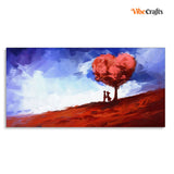  Hearts with Couple Canvas Wall Painting