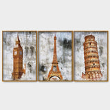  Floating Canvas Wall Painting Set of Three