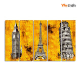 Beautiful Monuments Premium Wall Painting Set of Five