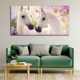 White Horses Premium Wall Painting