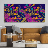 Peacock With Flower Art Canvas Wall Painting