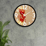 Beautiful Red Heart Designer Wall Clock