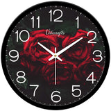 Beautiful Red Rose Designer Wall Clock For Living Bedroom