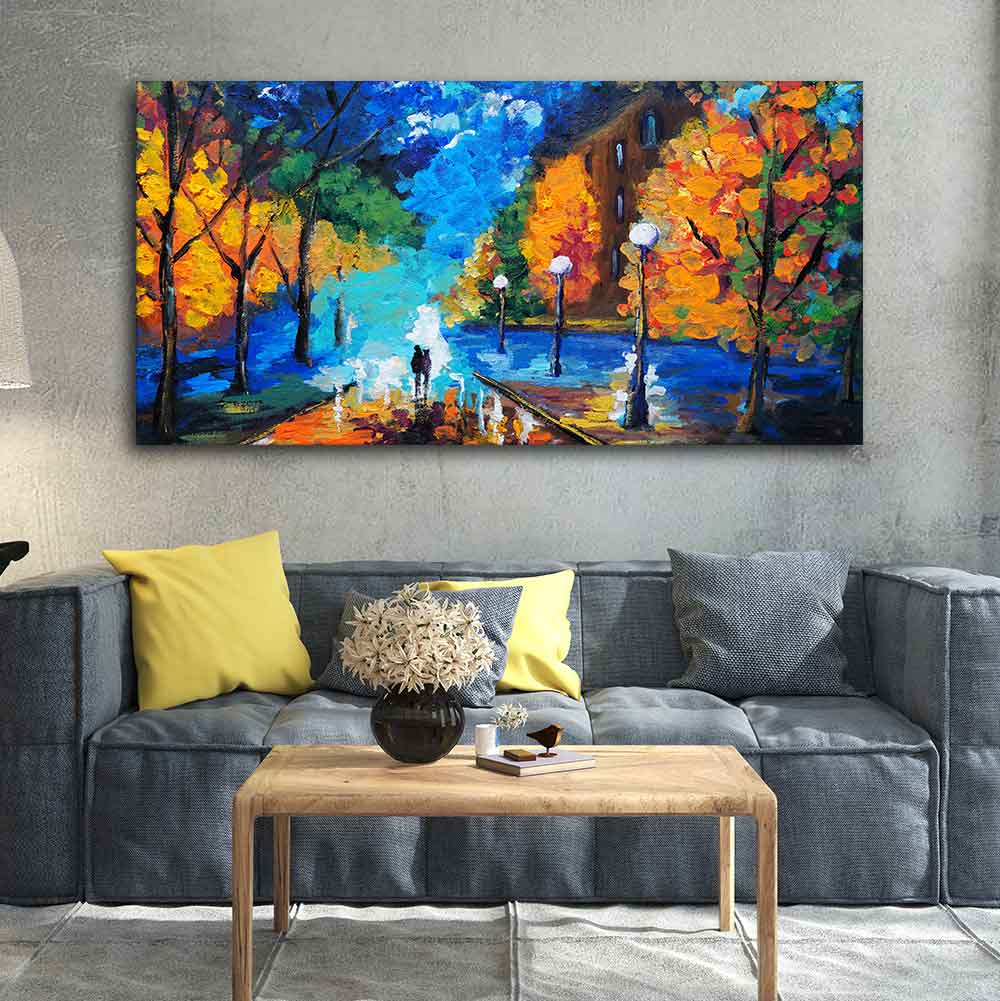  Scenery of Couple Dating Canvas Wall Painting