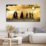  Seascape with Boats Canvas Wall Painting