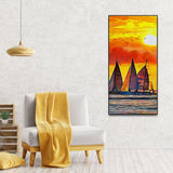  Seascape with Sunset Wall Painting