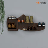 Shoe Shape Designer Wooden Wall Shelf /Men's Shoe Shelf, 