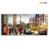 Beautiful Street view of London Premium Wall Painting