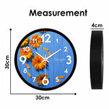 Blue Background Wall Clock