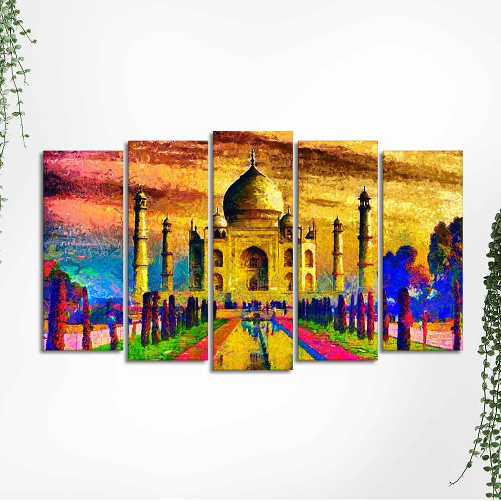 Beautiful Taj Mahal Canvas Wall Painting 