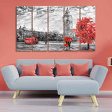 Beautiful View of London Wall Painting Set of Five Pieces