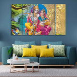 Wall Painting of Lord Radha Krishna Set of Five Pieces