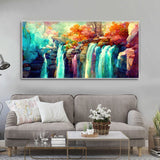 Beautiful Waterfall Scenery Canvas Wall Painting