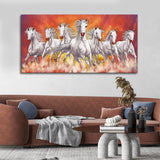 Seven Running Horse Premium Canvas Wall Painting