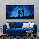 Couple in Love Holding Hands Canvas Wall Painting