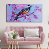 Bird with Nature Abstract Design Wall Painting