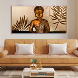 Buddha in Lotus Position with Serene Smile Wall Painting