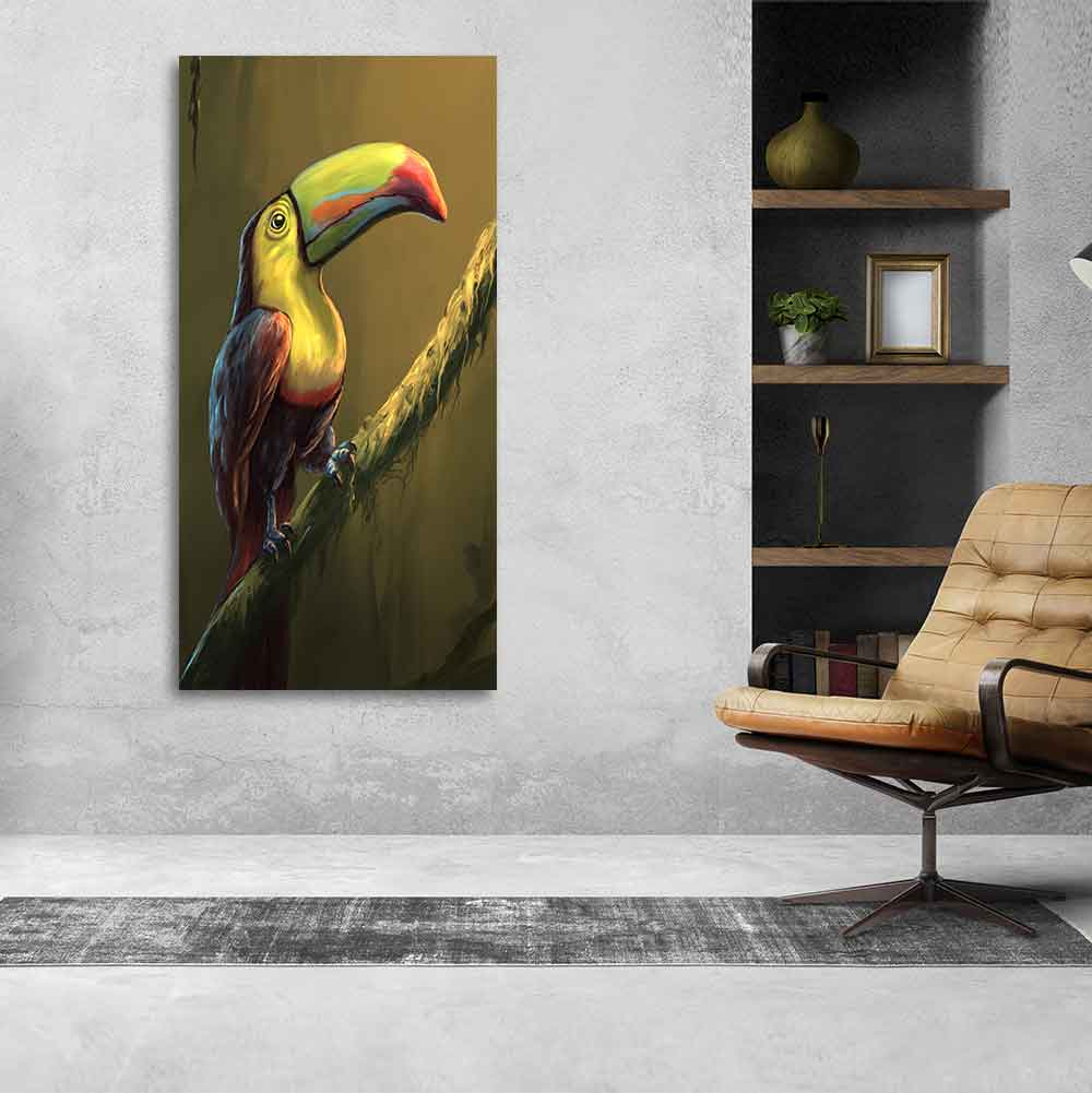 Canvas Wall Painting of Bird 