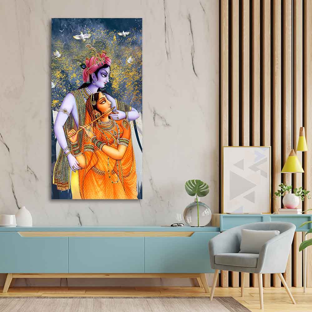 Canvas Wall Painting of Radhe Krishna