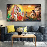Canvas Wall Painting of Radhe Shyam in Forest
