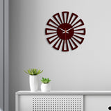 Wheel Shape Designer Wooden Wall Clock