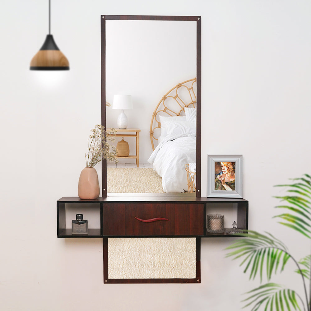 BL WOOD Furniture Sheesham Wood Dressing Table with Mirror for Bedroom  Living Room Vanity Make Up Tables with Drawer (Walnut Finish) : Amazon.in:  Home & Kitchen