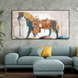 Classic Premium Quality Wall Painting of Patterned Horse