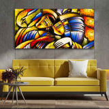 Colorful Abstract Face Premium Wall Painting