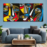 Abstract Faces Canvas Wall Painting