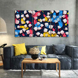 Abstract Flower Pattern Wall Painting of 3 Pieces