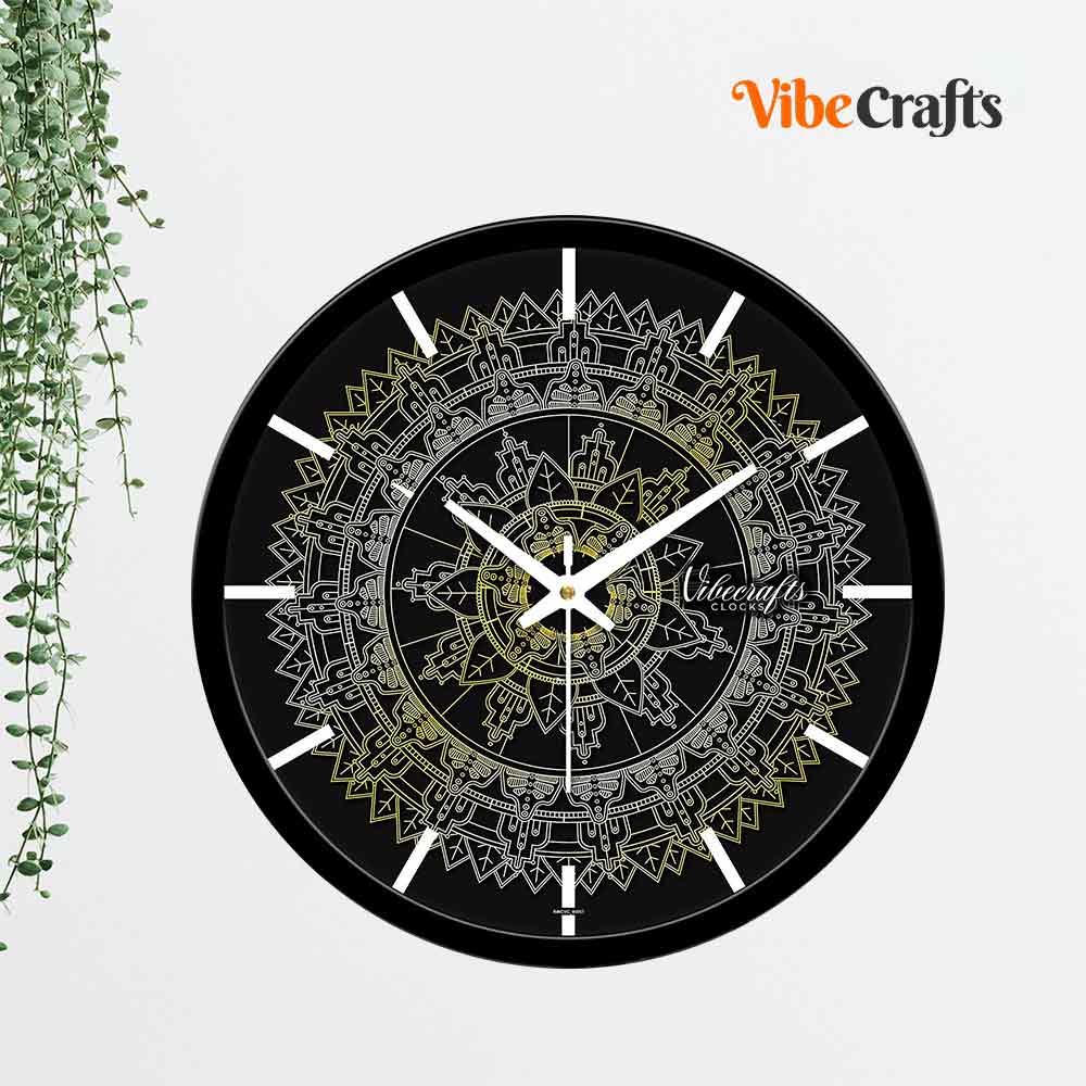 Colorful Circular Decorative Design Printed Wall Clock