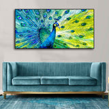 Colorful Peacock Canvas Wall Painting