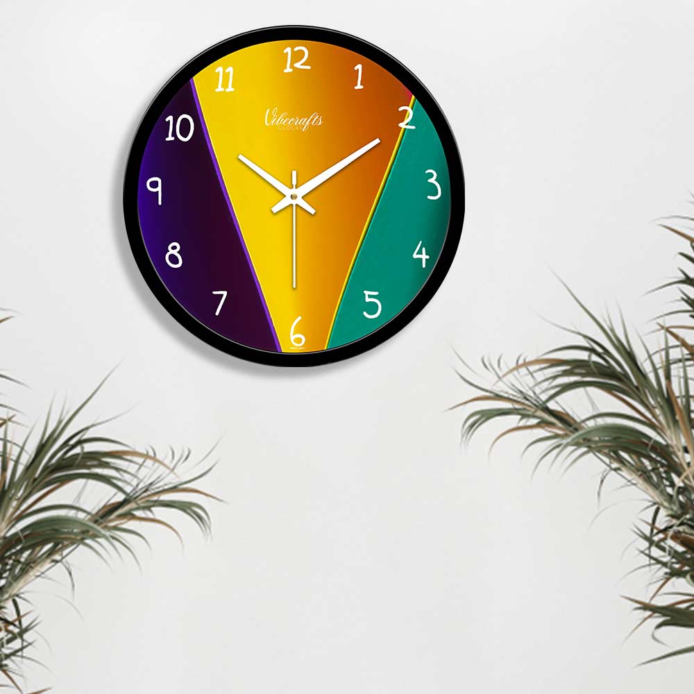 Colorful Stripes Designer Wall Clock