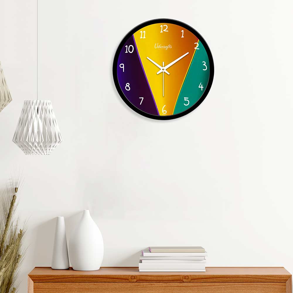 Colorful Stripes Designer Wall Clock