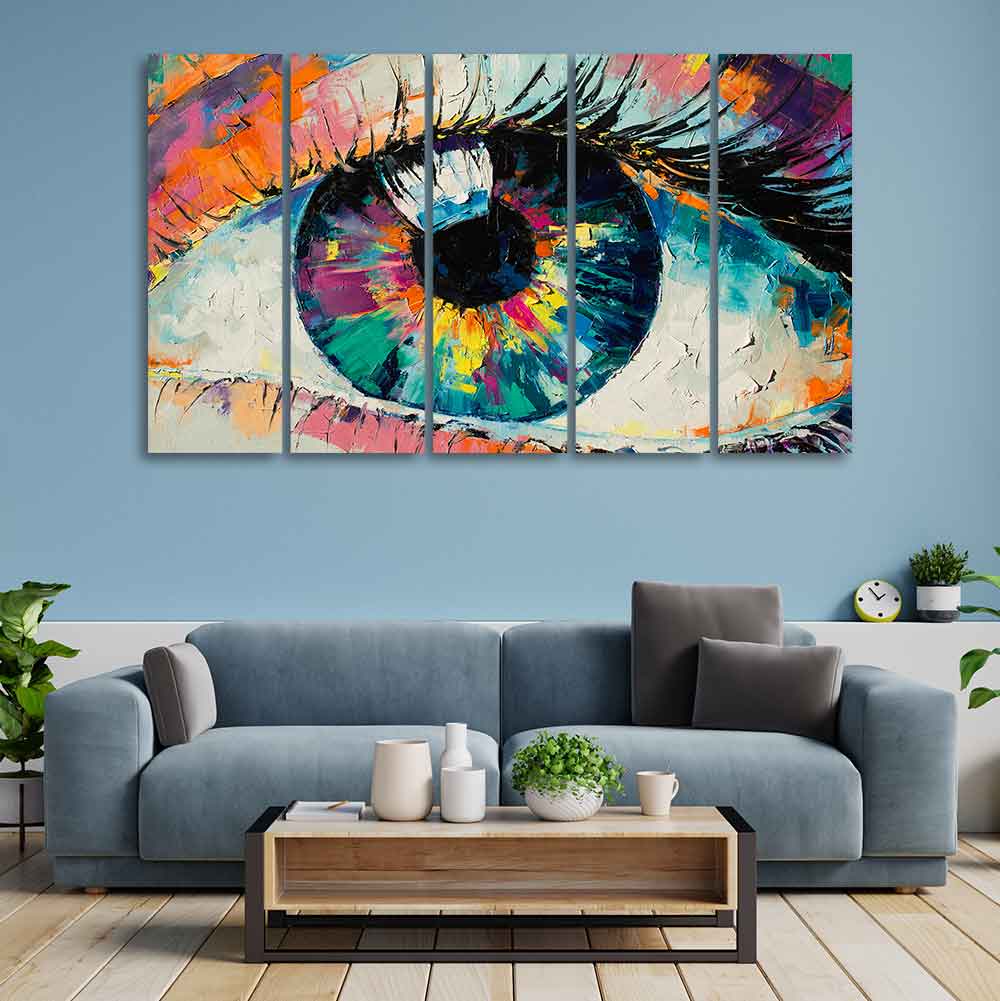 Picture of the Eye Five Pieces Wall Painting