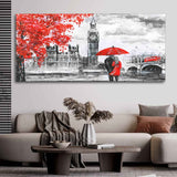 Couple in London City Canvas Wall Painting