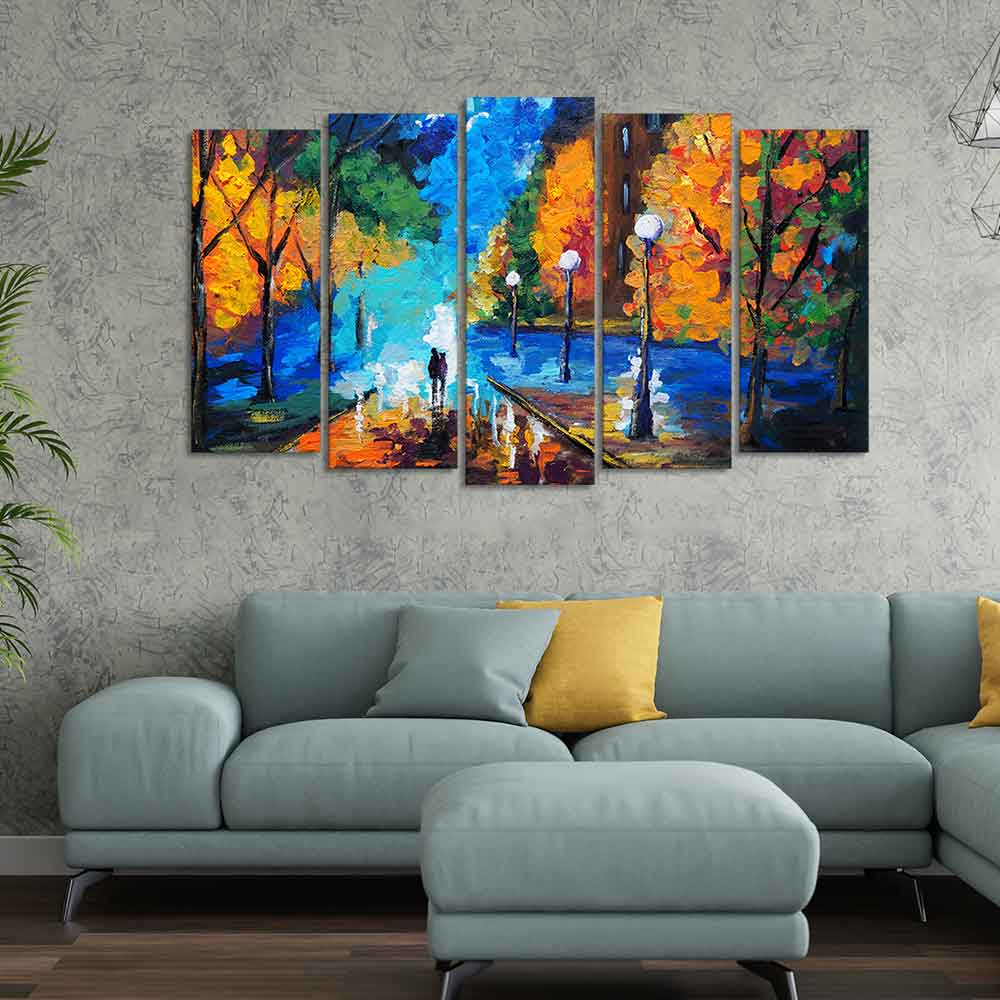 Couple Wall Painting Set of Five