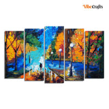 Premium Canvas Wall Painting of Five Pieces