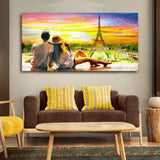 Sunset Paris Canvas Wall Painting