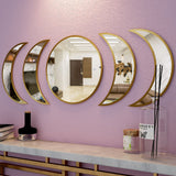  Mirrors Set of Five in Golden Finish Frame