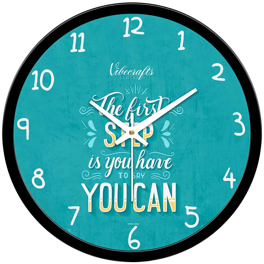 Designer Printed Motivational Quotes Wall Clock